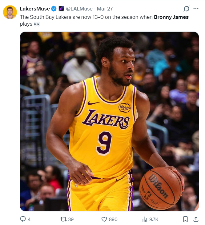 东契奇狂轰41分助湖人二连胜 布朗尼首秀父子助